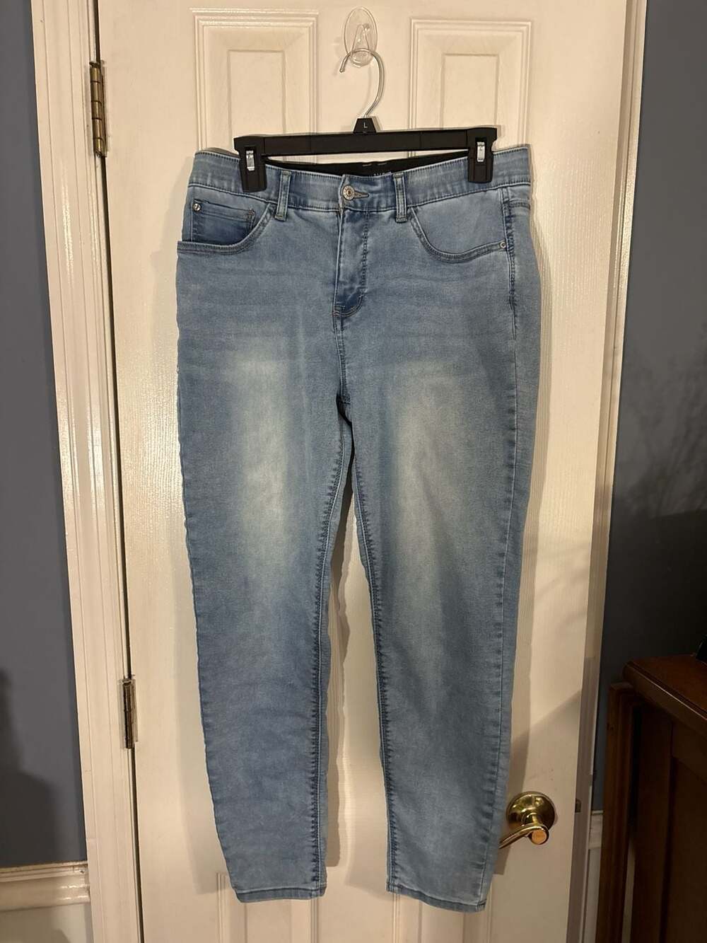Curve Appeal Comfort Waist High-Rise Skinny Light Wash Denim Jeans Size 10/30